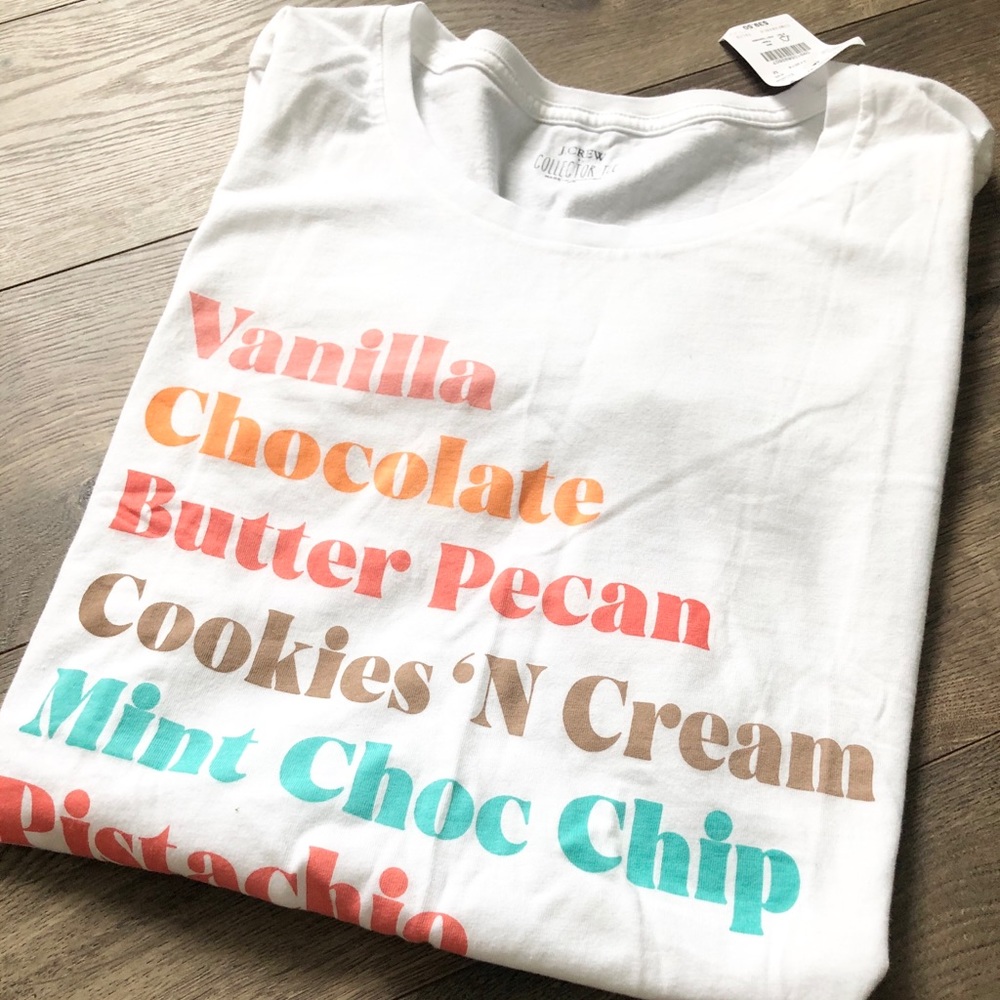 NWT J. Crew Ice Cream Graphic Tee M